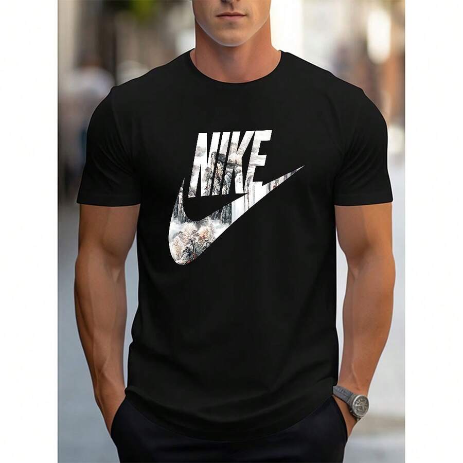 Men Outdoor Tees & Tanks - Black - View 1