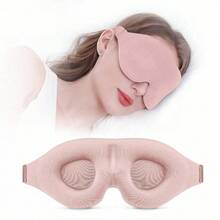 1pc 360° Full Blackout 3D Sleep Eye Mask - Breathable Non-Pressure Eye Cover For Men Women Students - Dormitory & Daily Use Eye Mask - Black - View 7