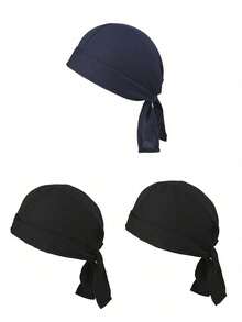 1pc Candy-Colored Pirate Hat, Vintage Bonnet For Men, Streetwear Skull Cap, Chemo Cap, Outdoor Cycling Headwear Unisex - A - View 21