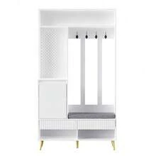 Hall Trees - White + MDF-2 - View 7