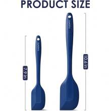 Heat Resistant 600℉ Silicone Spatula Turner Set,  Dishwasher  Nonstick Kitchen Utensils In Classic Blue - 1 - 查看 3