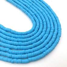 350pcs/Strand 6mm Polymer Clay Beads, Flat Round Spacer Beads, Jewelry Making Accessories For DIY Handmade Bracelets, Necklaces, Earrings - Red - View 14