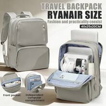 Large Capacity Laptop Backpack, Fashionable Waterproof Business Travel Backpack With Multiple Pockets, Suitable For Work, School, Commute And Leisure - Multicolor - View 12