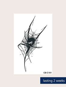 STARTTOOS Tatouage temporaire, design d'araignée minimaliste Y2K, convient pour les festivals de musique, la Saint-Valentin, le carnaval, les fêtes DIY, tatouage factice imperméable et résistant à la décoloration pendant 1-2 semaines, à base d'ingrédients végétaux naturels - Bleu azur - Voir 9