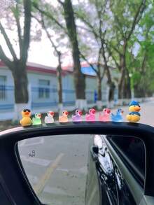 100pcs Mini Glowing Duck Colorful Resin Duck Glowing Micro Animal Figurines, Hidden Fillable Model, Suitable For Micro Landscape Aquarium Decor, Home Decor, Best Gift (Random Color) - Duck Ornament - View 9