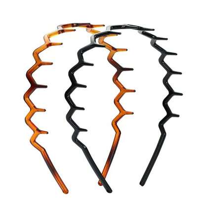 4pcs Set Simple Wavy Headbands, Basic Makeup Headbands, Plastic Headbands, Elegant Style, Women Hair Accessories, Styling Tools, Beauty Supplies, Curling Accessories, Suitable For Women, Autumn, Travel