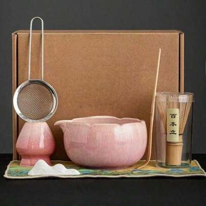 Tazón de Matcha de cerámica para batir Matcha, estilo de la dinastía Song, herramienta para la ceremonia del té. El estilo y el color son aleatorios.