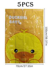 10pcs/1pc Yellow Duck Vacuum Compression Bags, Large Capacity Clothing Storage Compression Bags, Foldable Thickened Vacuum Storage Bags, Moisture-Proof Waterproof Space-Saving,Multiple Sizes Available, Vacuum Storage Bags Storage Bag Travel Essential - View 14