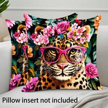 2pcs Cheetah Print Decorative Pillow Covers, Soft & Comfortable Polyester Cushion Covers, 45x45cm (17.72x17.72inch), Zippered, Machine Washable, Suitable For Home Decor, Living Room, Bedroom, Porch, Garden, Hotel, Cafe, Outdoor (Covers Only - Insert Not Included) - Multicolor - View 7