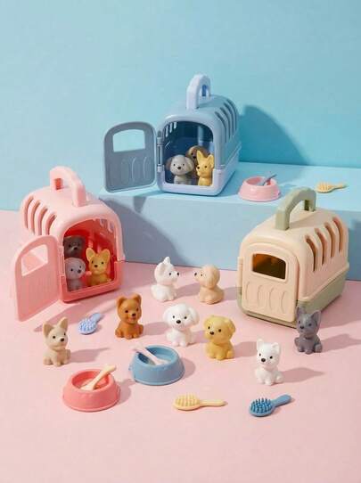 Bộ 8 món đồ chơi nhà cho thú cưng, phụ kiện cho chó màu ngẫu nhiên, bộ đồ chơi lồng cho chó, quà tặng tiệc cho Lễ Tạ ơn, Lễ Phục sinh, Giáng sinh