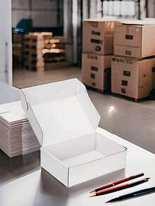 8 piezas - Cajas corrugadas blancas resistentes con tarjetas de felicitación - Perfectas para pequeñas empresas, comercio electrónico, envío y empaque | Cajas de regalo y almacenamiento, cajas de regalo corrugadas para envío y empaque, cajas de envío pequeñas, cajas de envío blancas, cajas corrugadas de embalaje plano, cajas de envío de documentos, empaque de joyería - Caja de avión - blanca - Ver 7