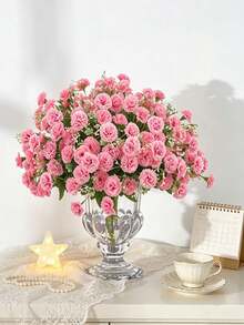 1/3 Stücke künstliche Seide Nelke Brautstrauß, künstliche Pflanze Raumdekoration, Herbstdekoration, künstliche Blume Garten Herbstdekoration Mittelstück Ornament Vase Heimdekoration Neujahrs Dekoration, Outdoor Garten Hochzeitsstrauß Wohnzimmer DIY Süßigkeitenbox Blumenkranz künstliche Pflanze Wohnkultur, Valentinstag, Geschenke - Pink - Übersicht 5