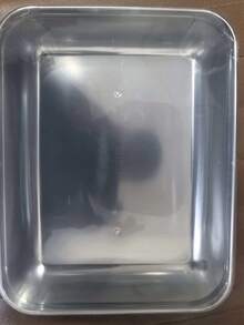不锈钢提拉米苏盘，方形平托盘，带盖长方形盒，蒸蛋糕烤盘，盛菜盘 - 彩色 - 查看 10
