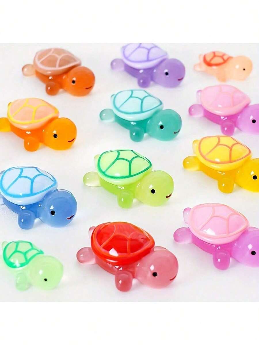 Mini Turtle Resin Night Light Set - Party Favors, Gift Bags And Decorations, Graduation Season, Bedroom Decor, Home Decor - Multicolor - View 1