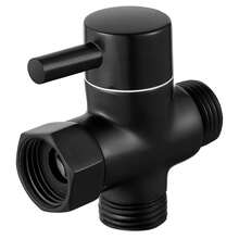 G1/2" Shower Arm All Metal Universal 3-Way Diverter Valve For Handheld And Fixed Head, Replacement Component Adapter (Matte Black) - Black - View 7