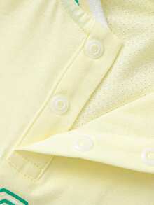 Balabala Bộ áo liền quần cho bé trai kiểu dáng thể thao, dễ thương, mềm mại, thoáng khí, thích hợp cho mùa hè 2026. - tông màu vàng - Xem 4