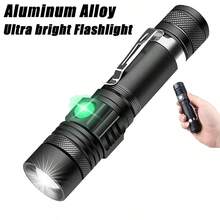Lanternas LED de Alta Potência, Tocha de Camping com Zoom e Lâmpada de LED T6, À Prova d'Água, 4 Modos de Iluminação - Multicolorido - Visão 2