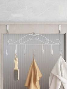 Wall-Mounted Over-The-Door Coat Rack With Multiple Hooks And Towel Storage Space - Space-Saving Modern Design, Easy To Install, Can Hang Heavy Coats, Jackets, Dresses, Bedding - Over-The-Door Rack, Ideal For Entryway, Bedroom, Bathroom Storage - Multi-Functional Over-The-Door Storage Solution, Practical Hooks, Wall Hooks, Door Hooks, Wall Hooks, Bathroom Towel Hooks - Multicolor - View 3