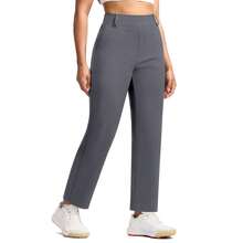Fleece Lined Pants Women Winter Golf Pant With Zipper Pockets Pull On Stretch Dressy Travel Work Casual Slacks - Xám đậm Cỡ lớn - Xem 4