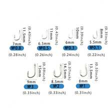 Chinu Blade Point Fishing Hooks Strong Penetration Barbed Hooks For Carp Sea Bream - Silver - View 5