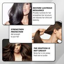 EELHOE 120ml Shiny Hair Spray For Women/Men, Hair Strength & Luster Enhancer, Dry Hair Repair, Salon-Style Shine,Frizz Control & Shine Boost For All Hair Types, With Hyaluronic Acid - Adds Shine & Strength To Dry Damaged Hair,Hair Gloss Spray - Black - View 6