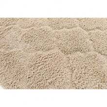 Trellis Shag Collection Plush Geometric Modern Moroccan Lattice Beige Runner Rug 2' 7 x 10' 0 - Camino de mesa de 27 x 10 - Ver 7