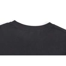 Summer Tops Graphic Tee ( Cotton T-Shirt Double-Sided Printing) Black 1pc Flame & Star Graphic T-Shirt, Y2K, Streetwear, Digital Print T - Shirt Casual Comfort Cotton Tee For Spring & Summer Fall Men's Clothing, Gift, Unisex Summer Tops For Women Cotton Top - 黑色 - 查看 5