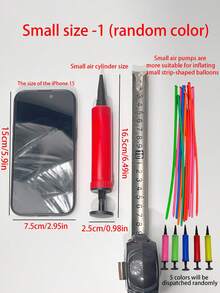 3 件套气球气泵，便携式手持式鼓风机，手动气球充气泵，适用于生日派对、庆典、婚礼、气球（颜色随机） - 彩色 - 查看 14