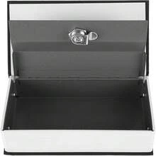 Caja fuerte oculta con forma de libro creativa, disponible en negro, rojo y azul, diseño de tamaño pequeño, se puede usar como alcancía y caja de almacenamiento. Apariencia realista de libro con un fuerte disfraz, opciones de cerradura con llave y cerradura con contraseña, almacenamiento seguro para monedas y artículos pequeños, almacenamiento oculto conveniente para el hogar y la residencia estudiantil - Cerradura de llave - Ver 8