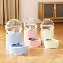 Dispensador automático de agua para gatos/perros, comedero automático para mascotas y equipo de almacenamiento y dispensador de alimento para mascotas, adecuado para propietarios de gatos/perros de interior, diseño único, fácil de usar. - 0,8 L - Ver 3