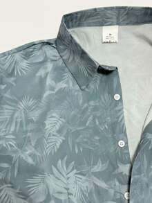 Áo sơ mi nam FEIAO kiểu retro vintage in hình đồng xu, chất liệu polyester in kỹ thuật số, tay ngắn, thời trang đa năng, vải nhẹ, lý tưởng cho mặc hàng ngày và du lịch. - Màu xanh lam - Xem 6