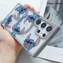 MINISO Disney Stitch Multi-Pose Transparent Magnetic Phone Case, "Stitch" Letter Cute Cover Compatible With Samsung S26 Ultra/S26 Edge/S26 Plus/S26/S25 Ultra/S25 Plus/S25/S25FE/S25Edge/S24Ultra/S24Plus/S24/S24FE/S23FE/S23Ultra/S23Plus/S23/S22Ultra/S22Plus/S22/A15/A16/A17/A35/A36/A54/A55/A56/ Stocking Stuffers The Girlfriend - Blue - View 5