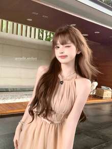 Women Short Dresses - Pink - View 9
