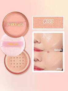 PINKFLASH Fixing Powder, Lightweight Translucent Powder, Long-Lasting Waterproof, Mattifying Complexion Enhancer, Large Capacity Powder, Key Effects: Long-Lasting Fixation, Oil Control, Waterproof, Fine Texture, Suitable For Fair Skin, Natural Shade Suitable For Natural Healthy Complexion, Suitable For All Skin Tones, Natural Radiant Glow, Youthful Skin, PF-F06 - #111 - View 2