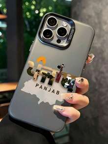 1 Creative Cool City Map Pattern Phone Case, IMD Shockproof Non-Slip Phone Protective Cover, Compatible With IPhone 16/11/13/15/15 Plus/15 Pro/15 Pro Max/12/14 Pro Max/11 Pro Max/12 Pro/12 Pro Max/13 Pro/13 Pro Max/14 Pro/14 Plus Compatible With Galaxy/ - Grey - View 1
