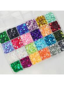 Accessoires de couture à paillettes d'écailles de poisson, convenant pour les robes de mariée, les costumes de danse, les sacs brodés, la fabrication de bijoux DIY - Multicolore - Voir 2