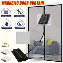 Tirai Kelambu Magnetik, Layar Jaring yang Ditingkatkan untuk Musim Panas, Tidak Perlu Pengeboran, Tirai Jaring - Anti Serangga & Ventilasi, Gaya Klasik, Cocok untuk Kamar Tidur, Ruang Tamu, Pintu dan Jendela RV, Termasuk Pita Perekat! Ideal untuk Penggunaan Dalam/Luar Ruangan - Tidak ada jaring, lem, atau paku. - View 2