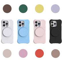 [Popular New Product]New Korean Design Water Wave Pattern Magnetic, Retractable And Foldable Liquid Silicone Push-Pull Smartphone Stand Case, Compatible With Phone 17, Phone 17 Pro Max/17 Pro/17 Air/16 Pro Max/16 Pro/16/15 Pro Max/15 Pro/15/14 Pro Max/14 Pro/14/13 MagSafe, Retractable And Foldable Magnetic Holder, Simple Wave Design, Lightweight Cover, Excellent Feel, Ideal For Everyday Video Viewing, Shockproof, Drop-Proof, Scratch-Proof. - Apricot - View 6