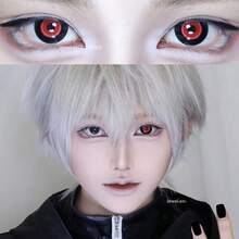 JeweLens 1 Pair Colorful Cosplay Soft Contact Lenses - Red - View 4