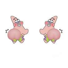 SpongeBob SquarePants 1 Set Car Door Protector, Toilet Seat Protector Sticker, Cute Cartoon Butt Anti-Scratch Rearview Mirror Sticker, Butt Sticker, Phone Case Decor, Car Door Protector Sticker, Soft Butt Sticker, Fun Party Favor, Classroom Reward Gift, Holiday Party Gift, Party Favor Bag Filler, Cute Small Item - Multicolor - View 7