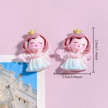 6pcs/12pcs Cute Angel Princess Refrigerator Magnets, Vibrant Resin Fairy Princess Fridge Magnets, Home Decor Magnets, Sweet Aesthetic Decoration - Multicolor - View 6