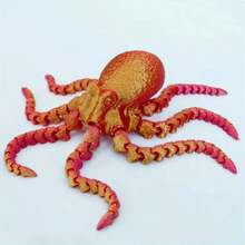 3D Flexible Octopus Figurine, Sensory Toy Suitable For Children 3+, ADHD Stress Relief, Kid-Friendly Collectible Desktop Decor, Surprise Fantasy Gift (Random Color) - Multicolor - View 15