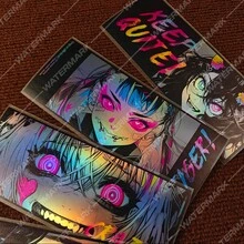 1pc Anime Witch & Girl Motorcycle Vinyl Decal Sticker, JDM Japanese Text & Character Design, Self-Adhesive For Scooter, Car, Motorcycle - A - View 8