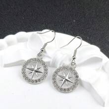 Bông tai SK Compass, trang sức thời trang Hàn Quốc, quà tặng sinh nhật cho bạn gái. - Nhiều màu - Xem 7