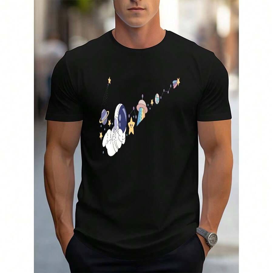 Men Outdoor Tees & Tanks - Black - View 1