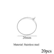 Bộ 20 chiếc khuyên tai hình chữ "9" bằng thép không gỉ mạ vàng 18K, kiểu dáng thời trang và đa năng, kèm móc tai, phụ kiện tự làm trang sức, hoàn hảo cho phái nữ đeo hàng ngày. - Hoa tai - Xem 18