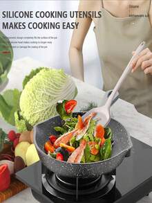 12pcs/15pcs/32pcs Silicone Cooking Utensil Set - Heat Resistant Kitchen Tools, Spatula, Tongs, Ladle, Brush, Whisk, Kitchen Gadget Set For Non-Stick Pots And Pans, Dishwasher , Great Gift - Khaki - 15pcs - View 5