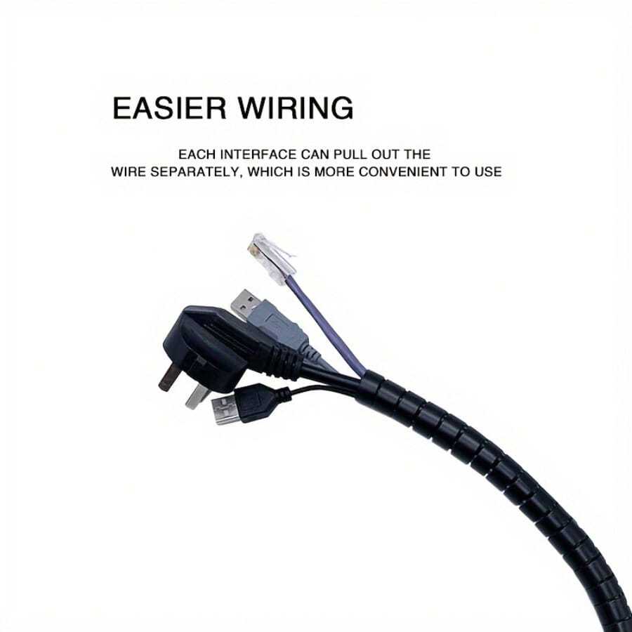 30m-100m Super Long Cable Management Sleeve, Open-Type Power Cord Protector, Wire Organizer Wrap - View 1