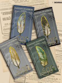 1 pièce de marque-page en métal avec plume simulée, style artisanal vintage avec un petit pendentif. Un élément de lecture indispensable, convient comme petit cadeau pour les enseignants - Marque-page en plumes - Voir 4