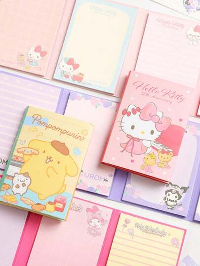  [SANRIO Series Bestseller] 1pc Random Style 2026 Planner Notebook, SANRIO Pattern Faux Leather Agenda Book, Suitable For Business Records/School Notes, Daily Planner Calendar Notebook, Self-Discipline Tracker, Multiple Colors For Men And Women